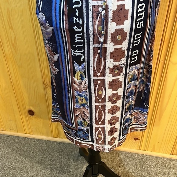 Rochas Silk Midi Short Sleeve Dress Sz-44/8 - Picture 8 of 14